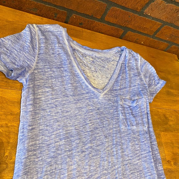 J Crew Lot: 100% Linen Gray Tank & Blue Pocket V neck Tee Size XXS - Picture 4 of 14